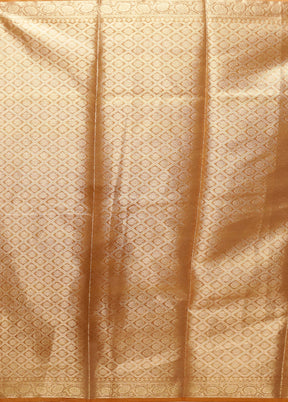 Yellow Tissue Silk Saree With Blouse Piece