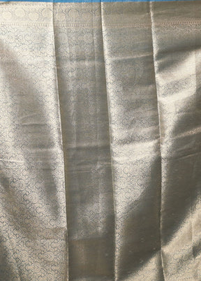 Blue Tissue Silk Saree With Blouse Piece