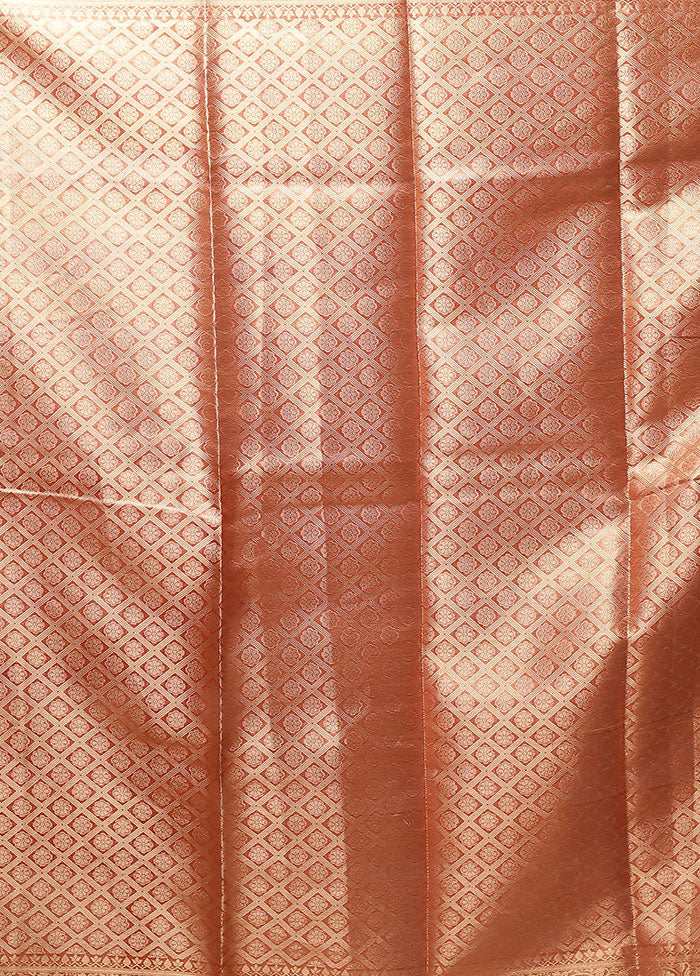 Red Tissue Silk Saree With Blouse Piece