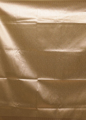 Cream Handloom Tissue Pure Silk Saree With Blouse Piece