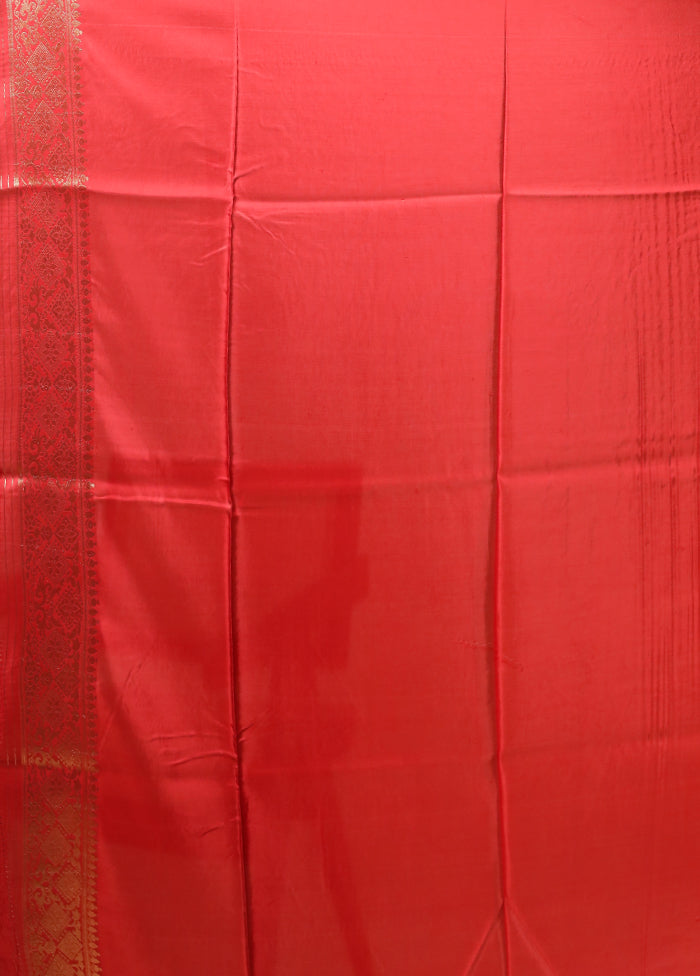 Cream Dupion Silk Saree With Blouse Piece