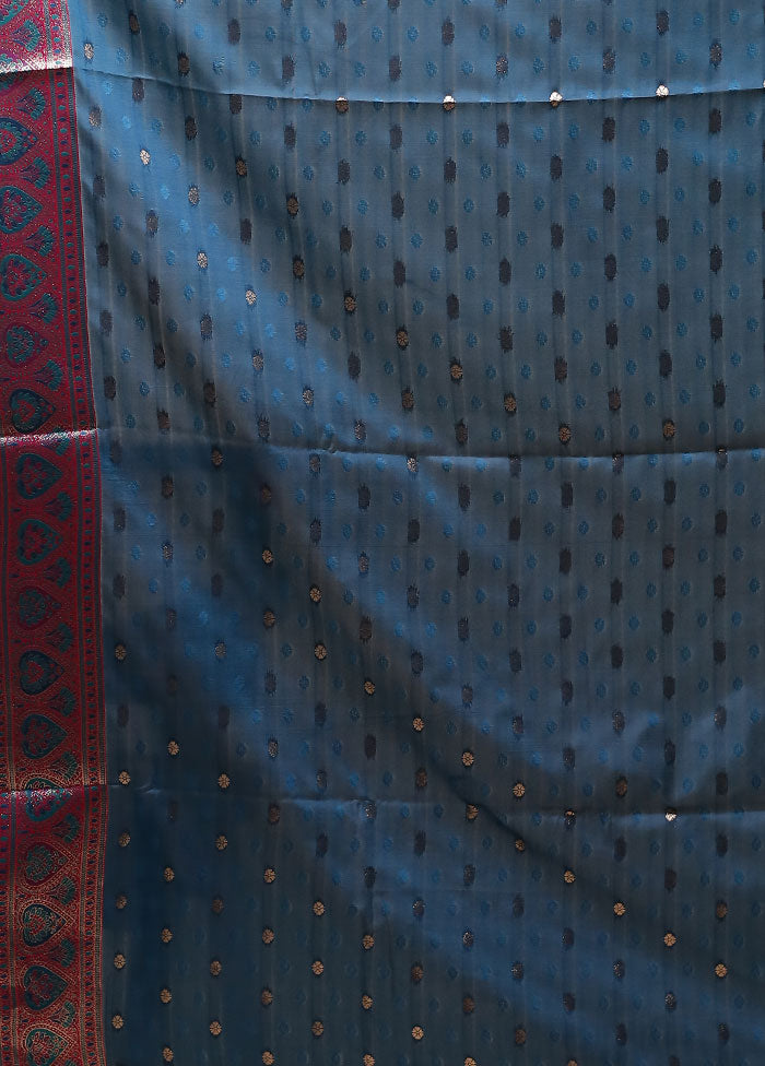 Multicolor Dupion Silk Saree With Blouse Piece