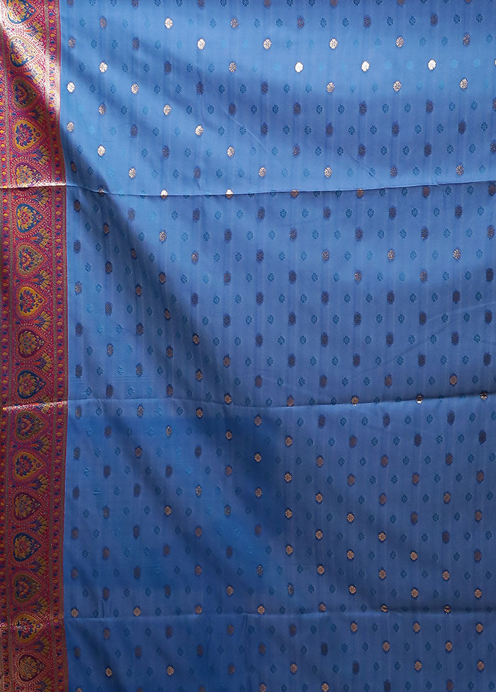 Multicolor Dupion Silk Saree With Blouse Piece