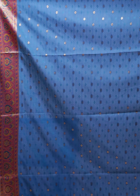 Multicolor Dupion Silk Saree With Blouse Piece