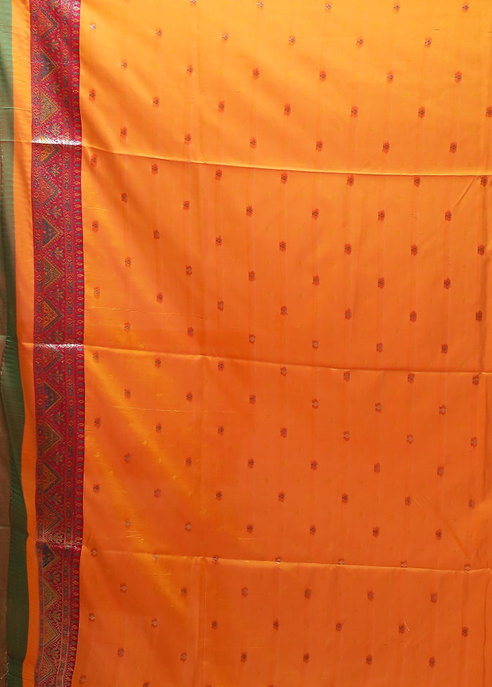 Multicolor Dupion Silk Saree With Blouse Piece