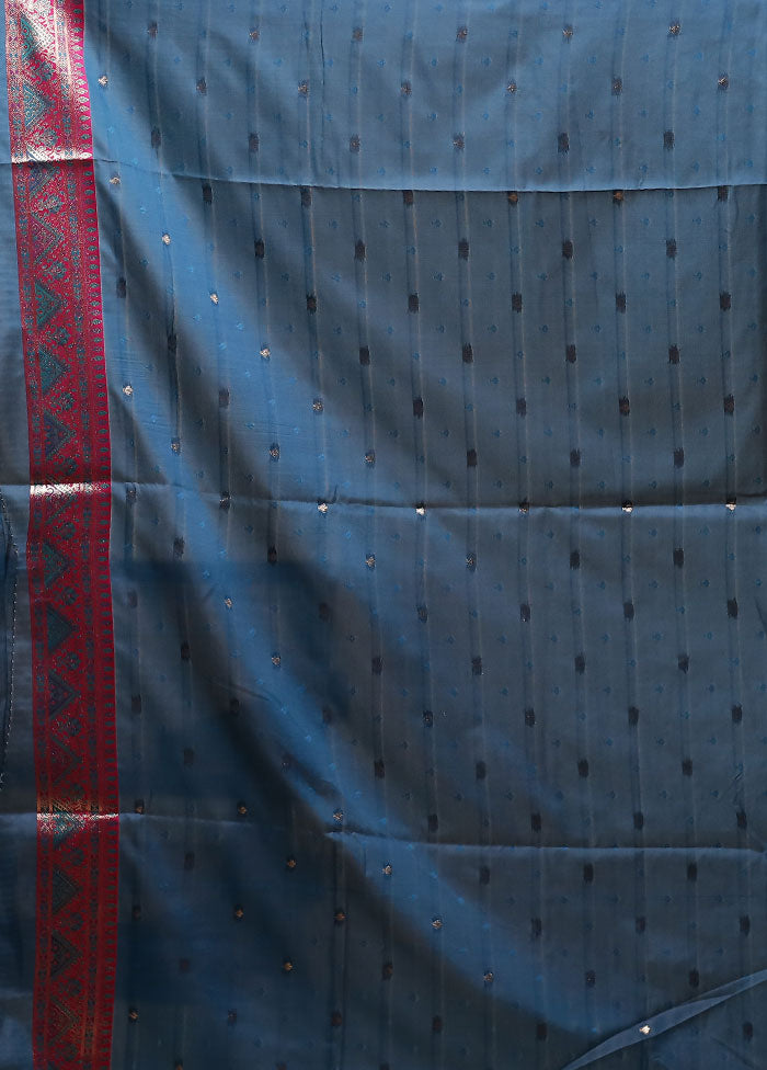 Multicolor Dupion Silk Saree With Blouse Piece