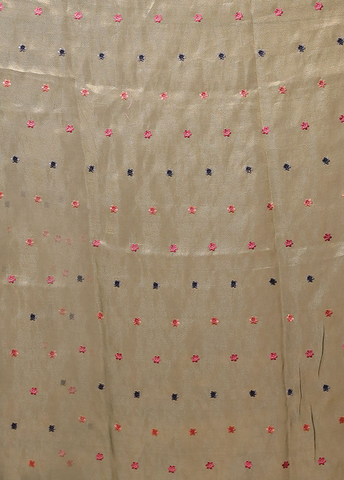 Blue Tissue Silk Saree With Blouse Piece