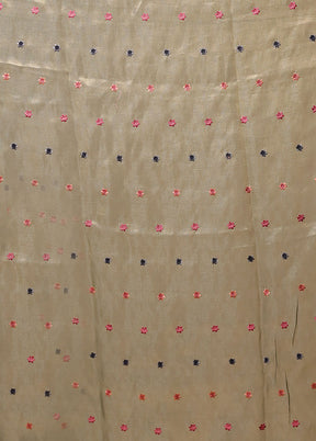 Blue Tissue Silk Saree With Blouse Piece