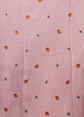 Purple Chiffon Silk Saree With Blouse Piece