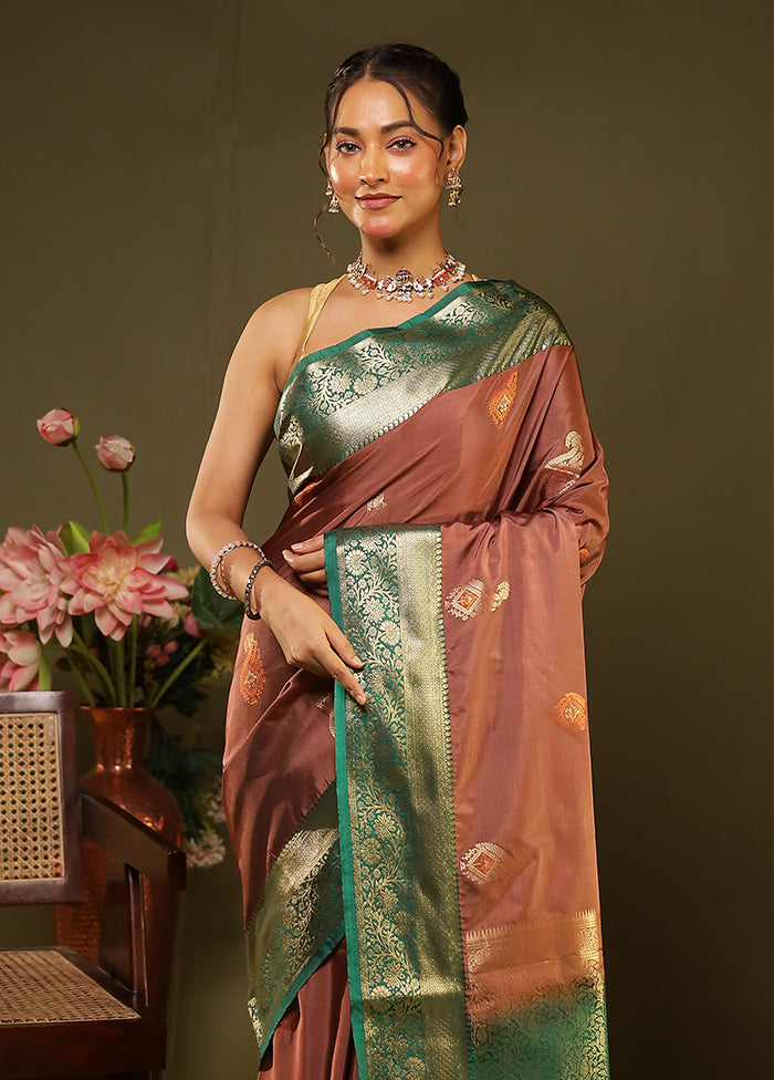 Purple Kanjivaram Silk Saree With Blouse Piece