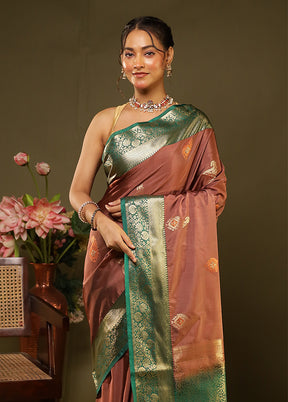 Purple Kanjivaram Silk Saree With Blouse Piece