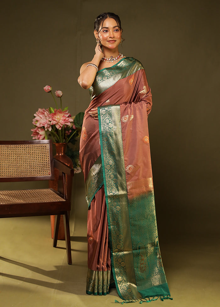 Purple Kanjivaram Silk Saree With Blouse Piece