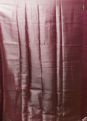 Purple Cotton Saree With Blouse Piece