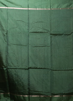 Green Dupion Silk Saree With Blouse Piece