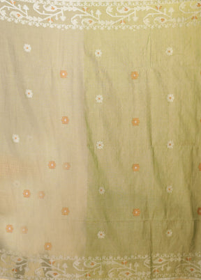 Green Matka Silk Saree With Blouse Piece