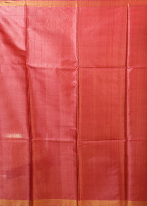 Purple Handloom Tussar Pure Silk Saree With Blouse Piece