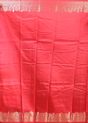 Pink Dupion Silk Saree With Blouse Piece