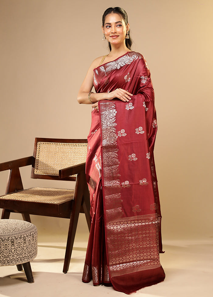 Purple Dupion Silk Saree With Blouse Piece