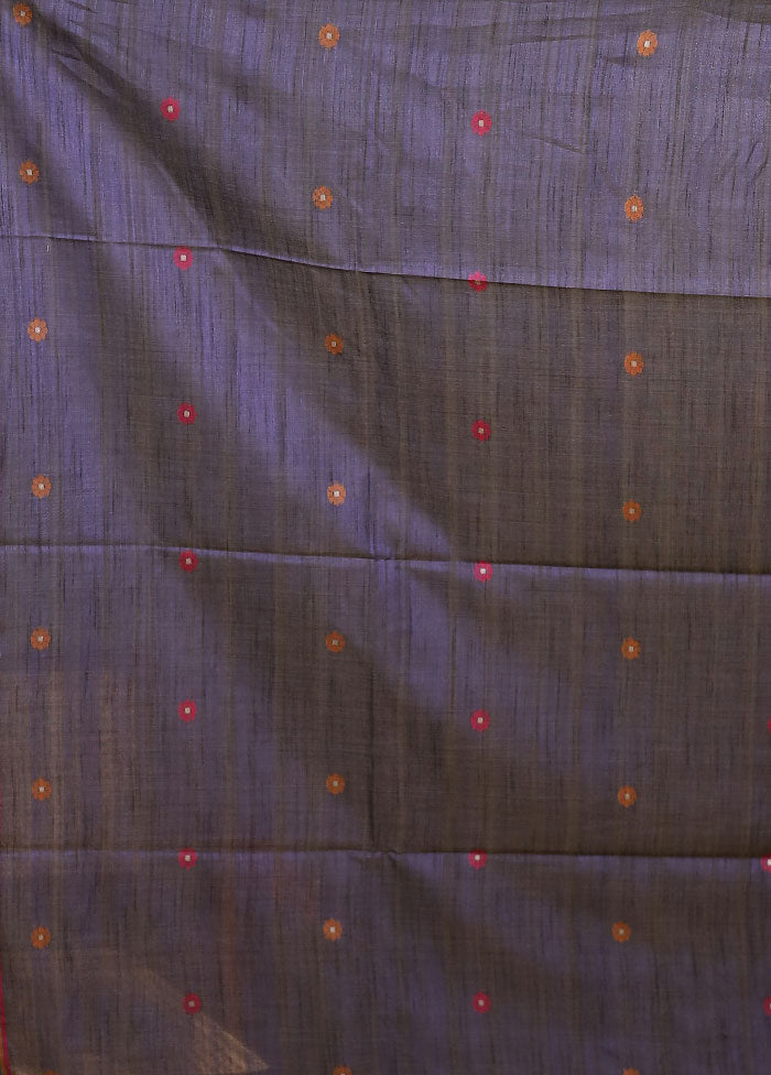 Cream Linen Silk Saree With Blouse Piece