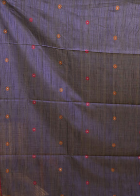 Cream Linen Silk Saree With Blouse Piece