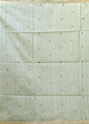 Blue Linen Silk Saree With Blouse Piece