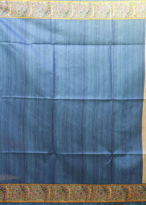 Cream Tussar Silk Saree With Blouse Piece