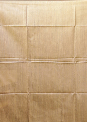 Yellow Tussar Silk Saree With Blouse Piece