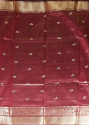 Purple Cotton Saree With Blouse Piece