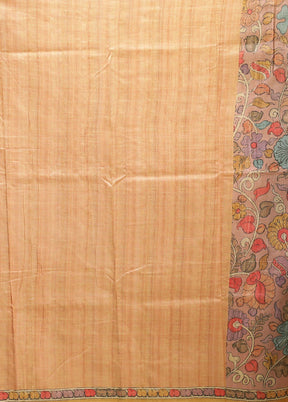 Purple Tussar Silk Saree With Blouse Piece