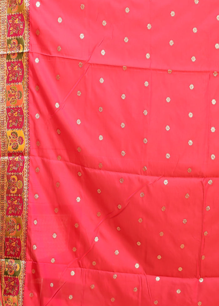 Multicolor Dupion Silk Saree With Blouse Piece