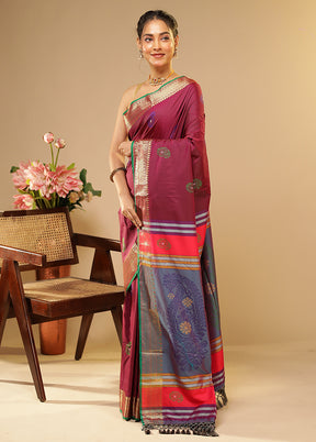 Multicolor Kalakethra Saree With Blouse Piece