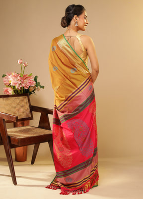 Multicolor Kalakethra Saree With Blouse Piece