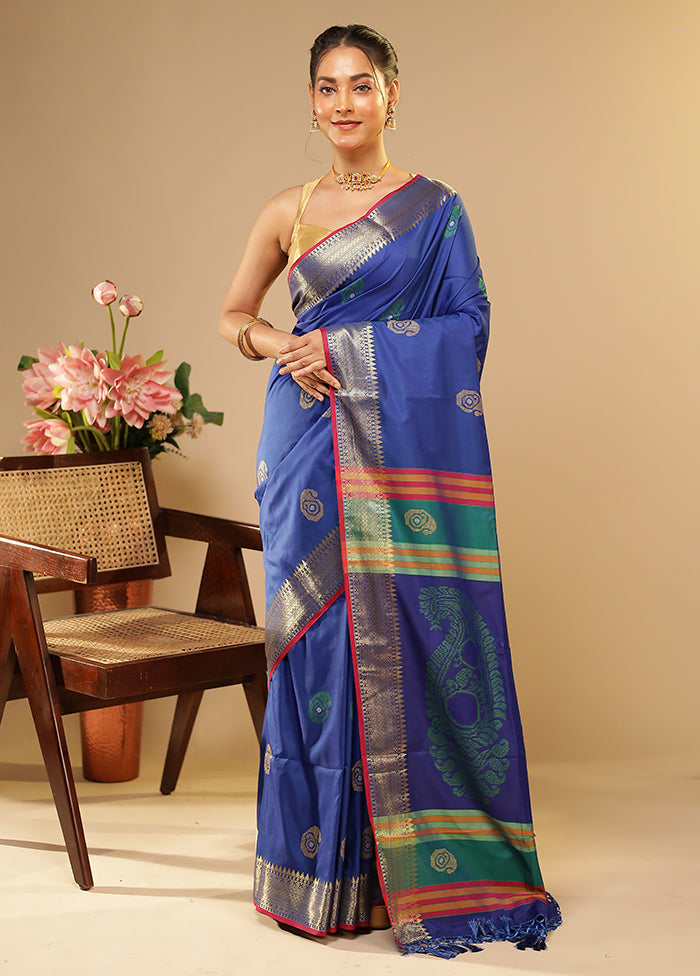 Multicolor Kalakethra Saree With Blouse Piece