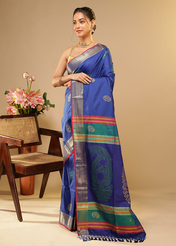 Multicolor Kalakethra Saree With Blouse Piece