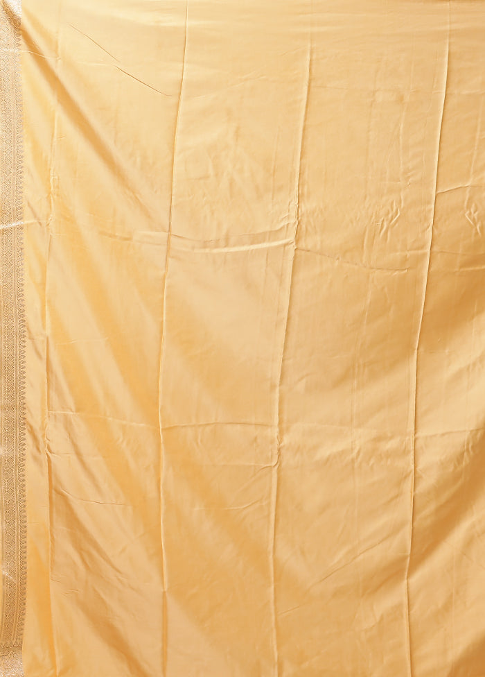 Orange Dupion Silk Saree With Blouse Piece