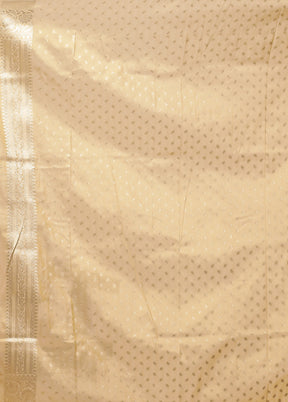 Cream Tissue Silk Saree With Blouse Piece