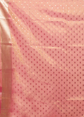 Pink Tissue Silk Saree With Blouse Piece
