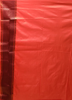 Pink Assam Silk Saree With Blouse Piece