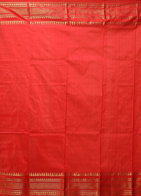 Cream Handloom Kanjivaram Pure Silk Saree With Blouse Piece