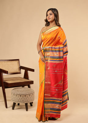 Multicolor Kalakethra Saree With Blouse Piece