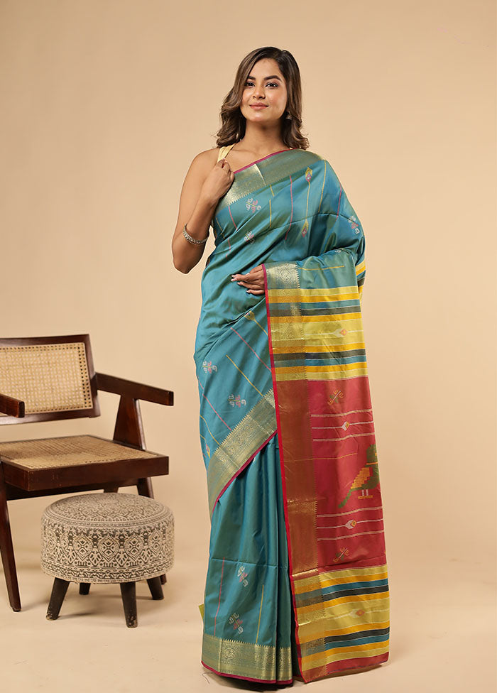 Multicolor Kalakethra Saree With Blouse Piece