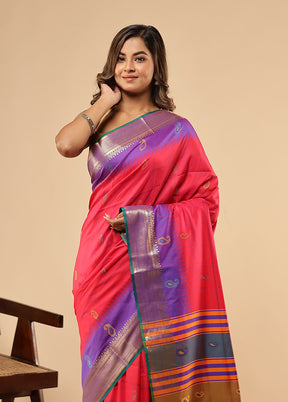 Multicolor Kalakethra Saree With Blouse Piece