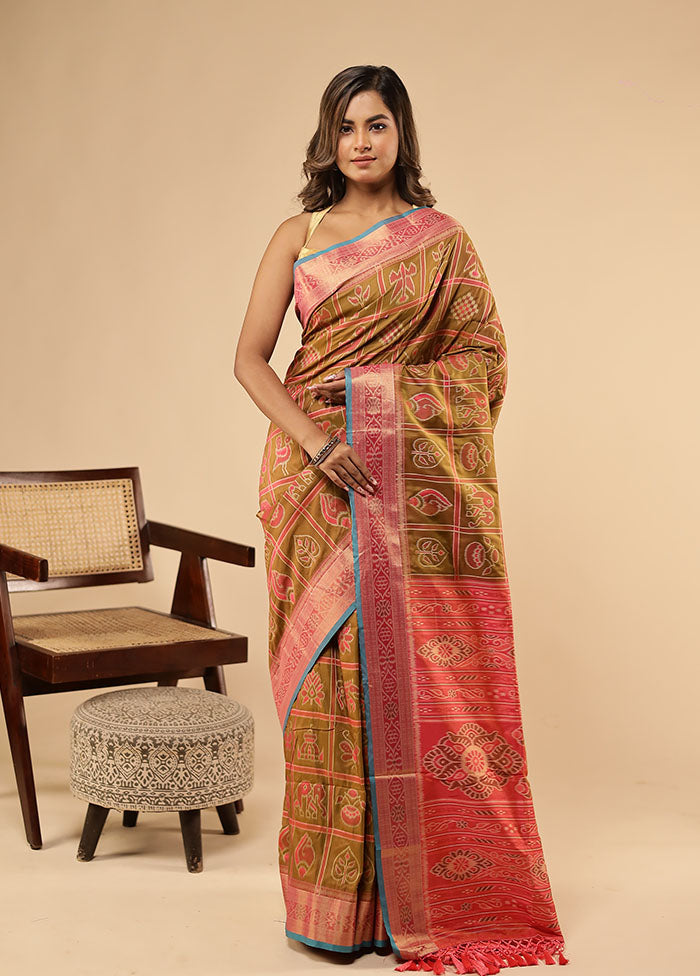 Cream Dupion Silk Saree With Blouse Piece