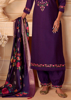 3 Pc Lavender Silk Suit Set