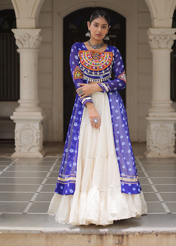 Cream Cotton Lehenga Set