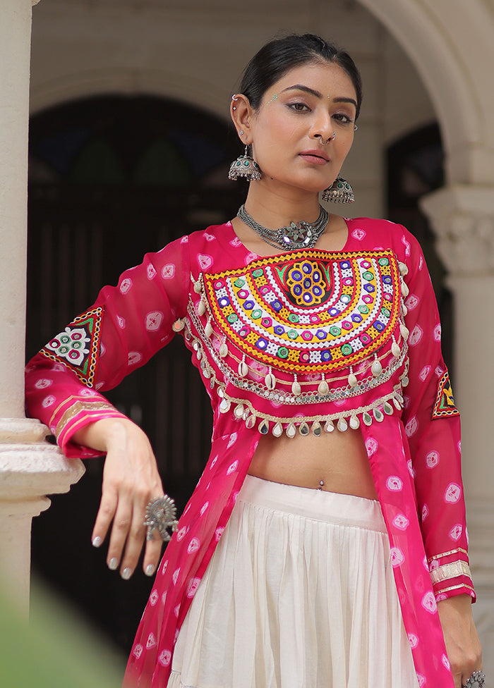 Cream Cotton Lehenga Set