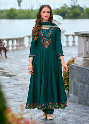 3 Pc Purple Silk Suit Set