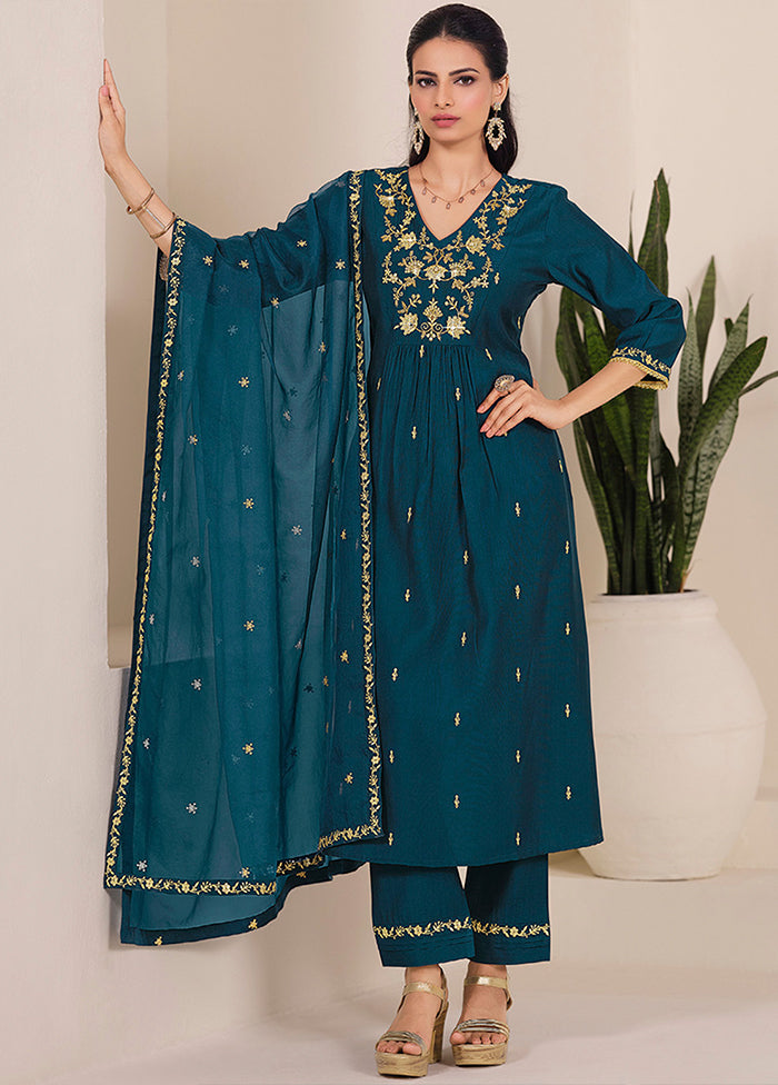 3 Pc Purple Silk Suit Set