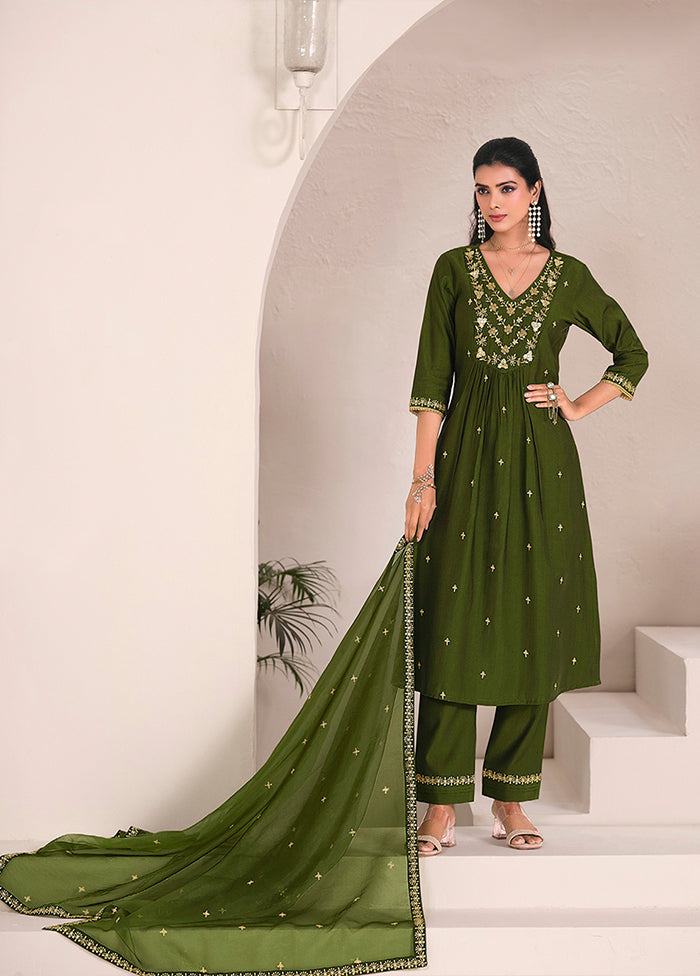 3 Pc Purple Silk Suit Set