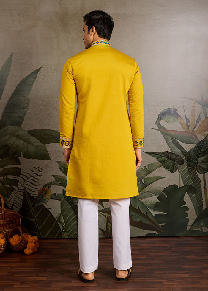 Yellow Viscose Kurta